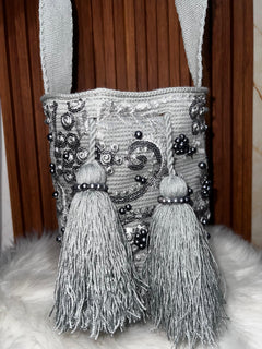 Mochila Recamada Gris - detalle