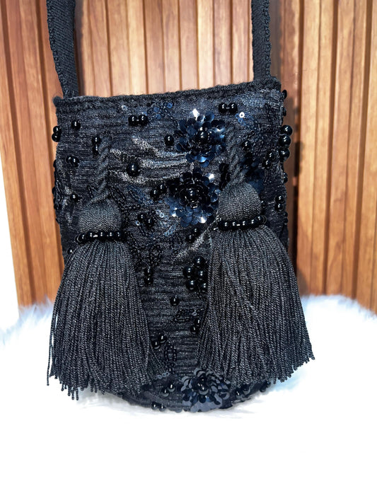 Mochila Recamada Negra - vista frontal